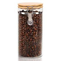 Vasilha de café EQEY Glass para armazenamento de grãos de café, vedação hermética