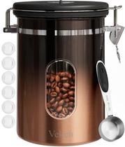Vasilha de café Veken com janela de aço inoxidável de 650 ml Vasilha de café Veken com janela de aço inoxidável de 650 ml