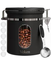 Vasilha de café Veken Hermética de Aço Inoxidável 500mL Preta Vasilha de café Veken Hermética de Aço Inoxidável 500mL Preta