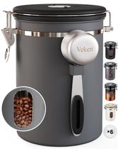Vasilha de café Veken Hermética em Aço Inoxidável 650mL Cinza Vasilha de café Veken Hermética em Aço Inoxidável 650mL Cinza