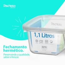 Vasilha De Plástico C/ Divisória Hermético Volare Pote - Rischioto