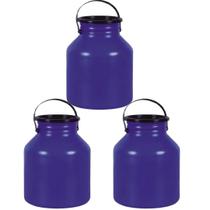 Vasilhame Para Transporte De Leite 10 Litros Azul - Kit 3