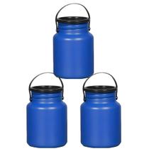 Vasilhame para Transporte de Leite Azul 05 Litros Kit -3