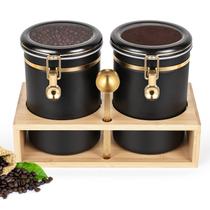 Vasilhas de café Yangbaga 304 de aço inoxidável 2 x 2L com prateleira Vasilhas de café Yangbaga 304 de aço inoxidável 2 x 2L com prateleira