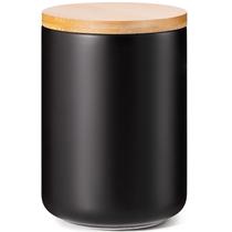 Vasilhas de cozinha Yangbaga Black Ceramic com tampa hermética de 960 ml