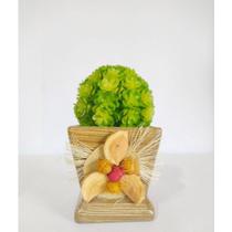 Vasinho Cachepô Pequeno Decorado com Sementes