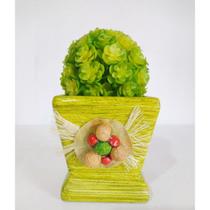 Vasinho Cachepô Pequeno Decorado com Sementes