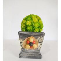 Vasinho Cachepô Pequeno Decorado com Sementes