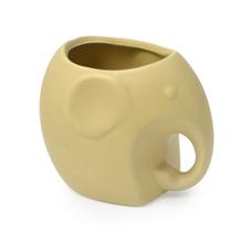 Vasinho cachepot de Cerâmica Elefante marrom claro