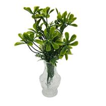 Vasinho cristal com folhagem artificial Vasinho cristal com folhagem artificial