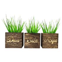 Vasinho Decorativo Plantinha Artificial Decoração Sala Luxo - MagicrilDecor