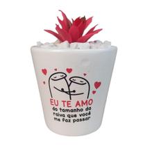 Vasinho Flork Conico De Ceramica Para Suculenta Eu Te Amo