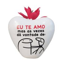 Vasinho Pequeno de Ceramica Flork coração Frase N2 Vasinho Pequeno de Ceramica Flork coração Frase N2