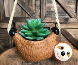 Vasinho PREGUICA de Cerâmica Pequeno de Pendurar