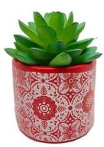 Vasinho Suculenta Miniatura Cachepot Estampas Vermelho - Hp Decor