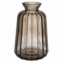 Vasinho Vaso Colors de Vidro Canelado 7033 Cor:Preto B