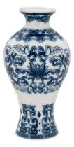 VASO 14x8x8cm CERÂMICA AZUL