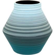 VASO 16x16x16cm CERÂMICA AZUL