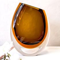 Vaso 210 MS Bicolor Fumê Com Âmbar Cristais Cá d'oro - Pç Vaso 210 MS Bicolor Fumê Com Âmbar Cristais Cá d'oro - Pç