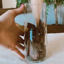 Vaso 21cm de vidro para flores- decoração - suporte para vela - decorativo transparente