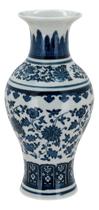 VASO 22x10x10cm CERÂMICA AZUL