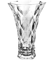 Vaso 25cm Por 15cm De Vidro Diamond