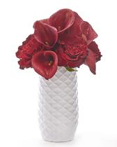 Vaso Amaranth, design exclusivo, fácil de drenar água, branco