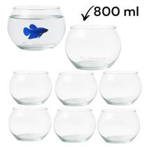 Vaso Aquario redondo 800 ml kit 6 vidro