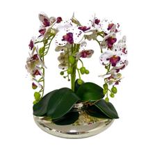 Vaso Arranjo Orquídea Artificial Centro De Mesa Decoração - Floralis