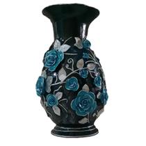 Vaso artesanal para flores artificiais Decoração Rústico ou Moderno Sala/Estante/Vaso Médio 29 cm - rosimariferrariartes