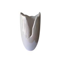 Vaso Asturia II Resina Cor Branco Tamanho 36 x 17cm