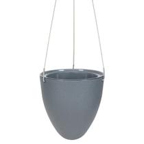 Vaso Autoirrigável 19X21 Cachepot Suspenso Grafite Planta - Vasart