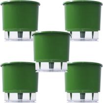 Vaso Autoirrigável N4 21x18 Verde - Kit 5 Unidades