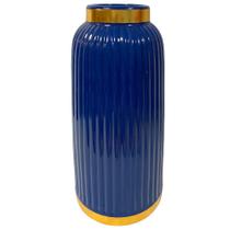 Vaso azul texturado em cerâmica tamanho g - stock