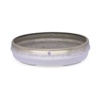 Vaso Bacia Decorativo Osaka Branco Gold Vietnamita 44cm B02 - D'Rossi