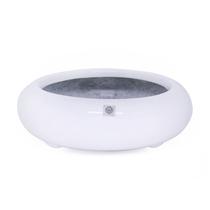Vaso Bacia Decorativo Redondo Branco 40cm B02 - D'Rossi