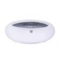 Vaso Bacia Decorativo Redondo Branco M 13X40cm