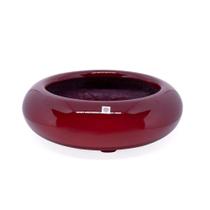 Vaso Bacia Decorativo Redondo Em Fibra Vermelho Lira P 8 Cm B02 - D'rossi Vaso Bacia Decorativo Redondo Em Fibra Vermelho Lira P 8 Cm B02 - D'rossi