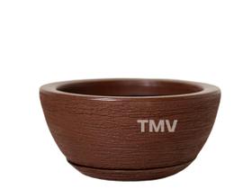 Vaso Bacia Planta Flor Polietileno Decorativo Suculenta N1-marrom