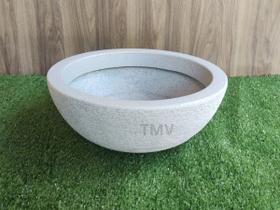 Vaso Bacia Planta Flor Polietileno Decorativo Suculenta N2-cinza