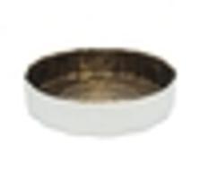 Vaso Baixo Centro de Mesa Base Ceramica Branco Luxo