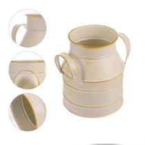 Vaso Balde Decorativo De Flores De Ânfora De Ferro Leiteira