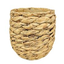 Vaso Bege Corda De Cimento 19X21Cm Cachepot Decoração