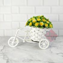 Vaso Bicicleta Miniatura com Arranjo de Flores - Decoração