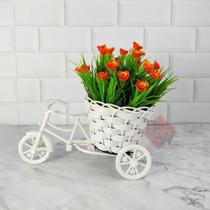 Vaso Bicicleta Miniatura com Arranjo de Flores - Decoração
