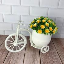 Vaso Bicicleta Plástico Banco Decoração - Flores Artificiais