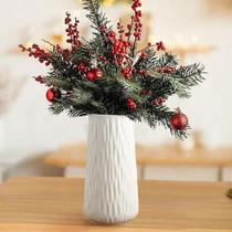 Vaso Blossom de 20 cm - Cilindro elegante de cerâmica para decoração de casa, centros de mesa, hall