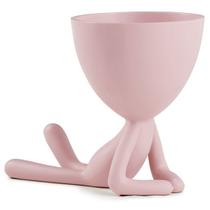 Vaso Bob em Poliresina Rosa (deitado) 13x16x12cm- Mart