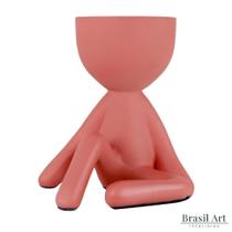 Vaso Bob Sentado em Cerâmica Rosa - Novo Tempo