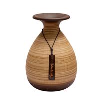 Vaso Bojudo Com Aba Bamboo Fosco 30,5X20cm - Carolina Haveroth Vaso Bojudo Com Aba Bamboo Fosco 30,5X20cm - Carolina Haveroth